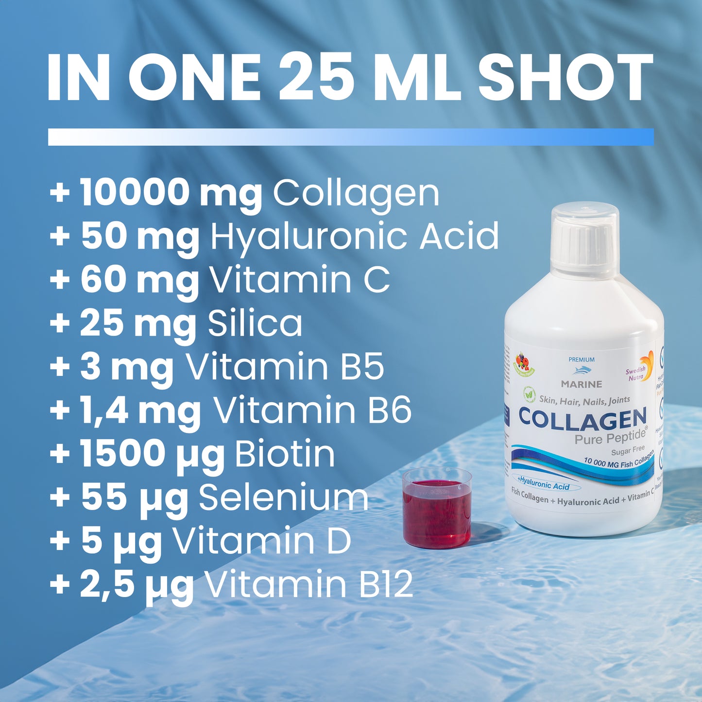 Collagen 10000 (Marine) Sugar Free 33 day supply (500ml)