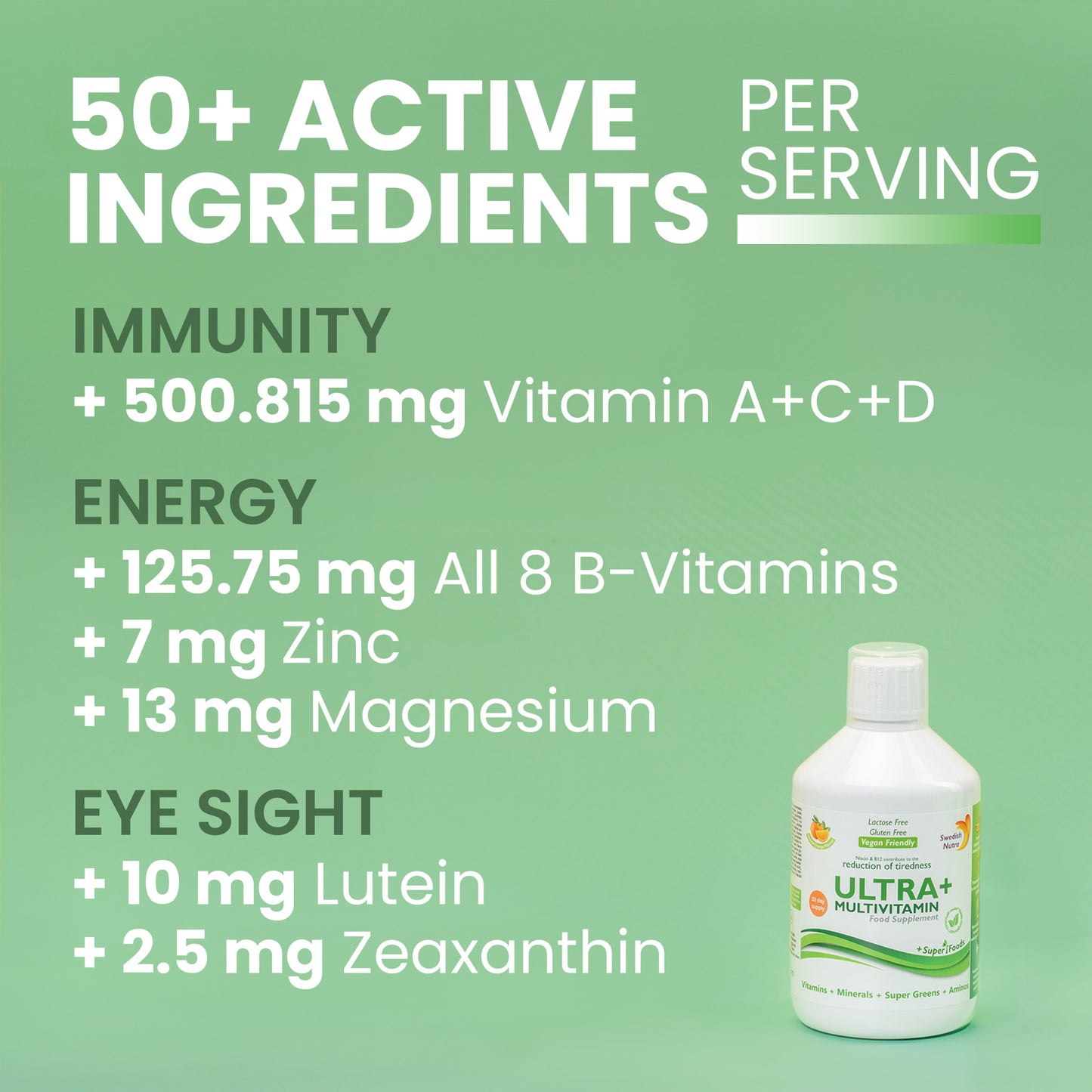 Ultra+ Multivitamin 33 day supply (500ml)